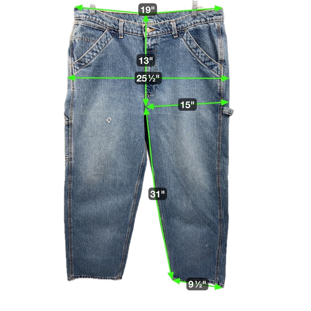 Polo Jeans Co Ralph Lauren Mens Relaxed Straight Jeans Blue 38x31 (Tag 38x32) - Picture 3 of 5